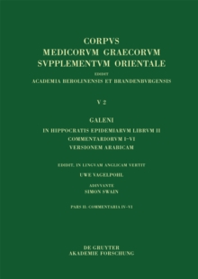 Image for Galeni in Hippocratis Epidemiarum librum II commentariorum IV-VI versio Arabica et indices