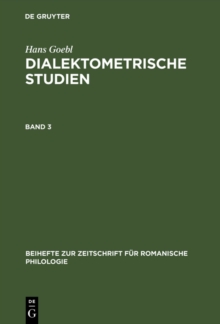 Image for Hans Goebl: Dialektometrische Studien. Band 3