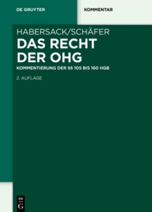 Image for Das Recht der OHG: Kommentierung der &#xA7;&#xA7; 105 bis 160 HGB