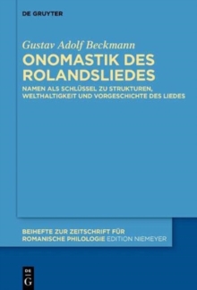 Image for Onomastik Des Rolandsliedes