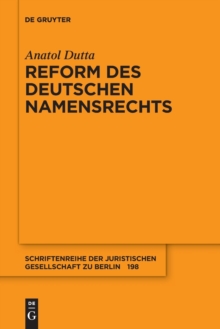 Image for Reform des deutschen Namensrechts