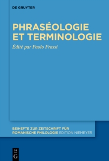 Image for Phraseologie et terminologie