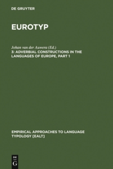 Image for Adverbial Constructions in the Languages of Europe