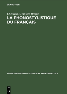Image for La Phonostylistique Du Francais