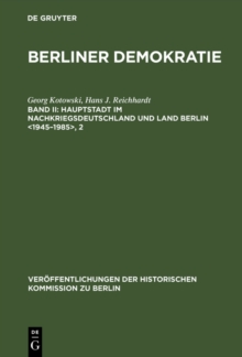 Image for Hauptstadt im Nachkriegsdeutschland und Land Berlin: Mit einem statistischen Anhang zur Wahl- und Sozialstatistik des demokratischen Berlin