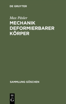 Image for Mechanik deformierbarer Korper