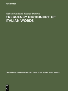 Image for Frequency dictionary of Italian words