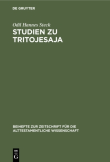 Image for Studien Zu Tritojesaja