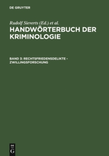 Image for Rechtsfriedensdelikte - Zwillingsforschung