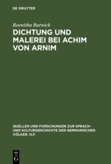 Image for Dichtung und Malerei bei Achim von Arnim