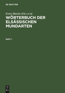 Image for Worterbuch der elsassischen Mundarten