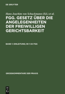 Image for Einleitung;  1-34 FGG.