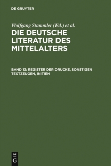Image for Register der Drucke, Sonstigen Textzeugen, Initien