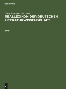 Image for Reallexikon der deutschen Literaturwissenschaft: Neubearbeitung des Reallexikons der deutschen Literaturgeschichte. Bd. I: A - G. Bd. II: H - O. Bd III: P - Z