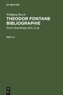 Image for Theodor Fontane Bibliographie: Werk und Forschung