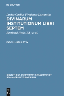 Image for Libri III Et IV