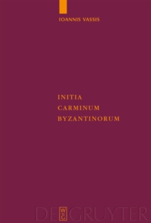 Image for Initia Carminum Byzantinorum