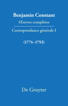 Image for Correspondance 1774-1792.