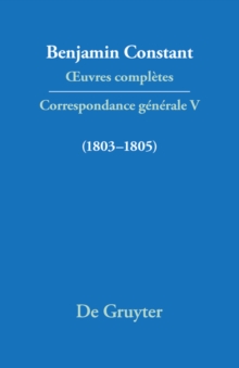 Image for Correspondance 1803-1805
