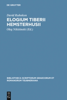 Image for Elogium Tiberii Hemsterhusii