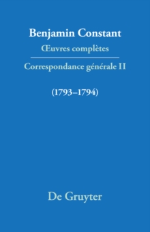 Image for Correspondance 1793-1794.