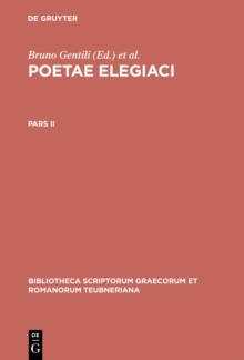 Image for Poetae elegiaci: Pars II