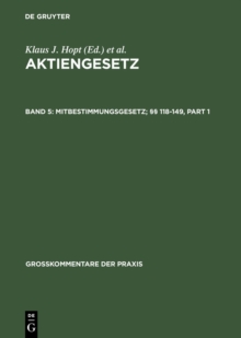 Image for Mitbestimmungsgesetz;  118-149