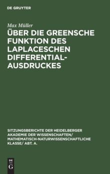 Image for ?ber Die Greensche Funktion Des Laplaceschen Differentialausdruckes