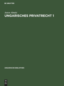 Image for Ungarisches Privatrecht 1