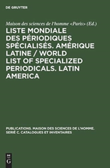 Image for Liste Mondiale Des Periodiques Specialises. Amerique Latine / World List of Specialized Periodicals. Latin America