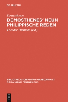 Image for Demosthenes' Neun philippische Reden: Textausgabe fur den Schulgebrauch
