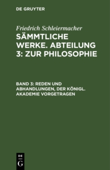 Image for Reden und Abhandlungen, der Konigl. Akademie vorgetragen