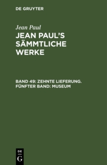 Image for Zehnte Lieferung. Funfter Band: Museum