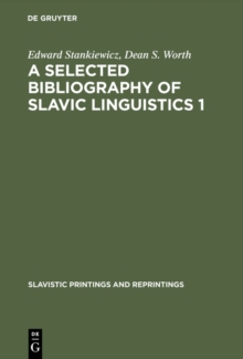 Image for A selected bibliography of Slavic linguistics 1