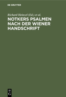 Image for Notkers Psalmen Nach Der Wiener Handschrift