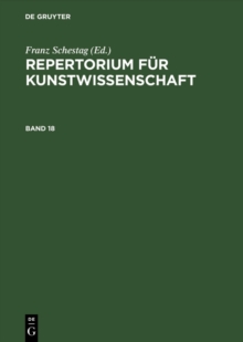 Image for Repertorium fur Kunstwissenschaft. Band 18