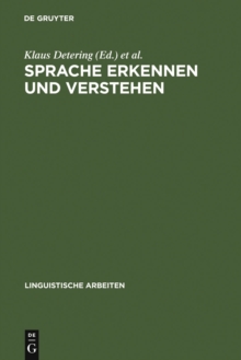 Image for Sprache erkennen und verstehen: Akten des 16. Linguistischen Kolloquiums Kiel 1981, Bd. 2