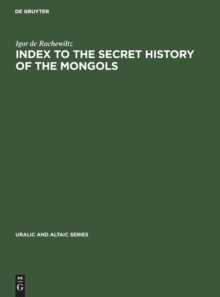 Image for Index to the Secret History of the Mongols
