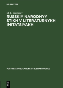 Image for Russkiy narodnyy stikh v literaturnykh imitatsiyakh