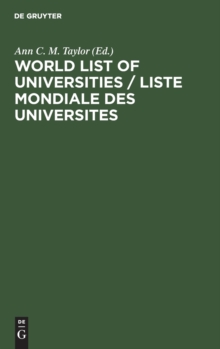 Image for World List of Universities / Liste Mondiale des Universites