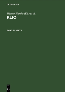 Image for Klio. Band 71, Heft 1