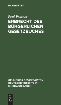 Image for Erbrecht Des Burgerlichen Gesetzbuches