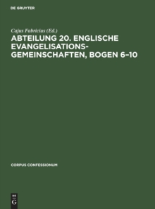 Image for Abteilung 20. Englische Evangelisationsgemeinschaften, Bogen 6-10