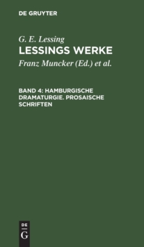 Image for Hamburgische Dramaturgie. Prosaische Schriften