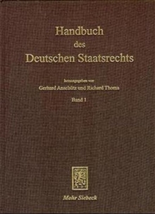 Image for Handbuch des Deutschen Staatsrechts