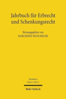 Image for Jahrbuch fur Erbrecht und Schenkungsrecht : Band 1
