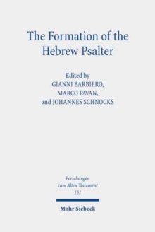 Image for The Formation of the Hebrew Psalter