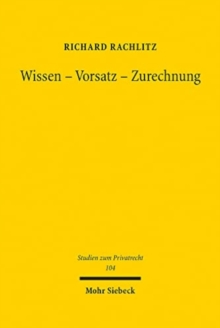 Image for Wissen - Vorsatz - Zurechnung