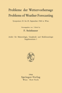 Image for Probleme der Wettervorhersage / Problems of Weather Forecasting