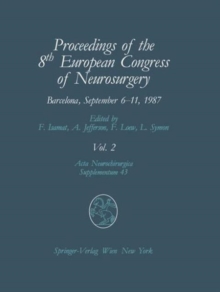 Image for Proceedings of the 8th European Congress of Neurosurgery, Barcelona, September 6-11, 1987